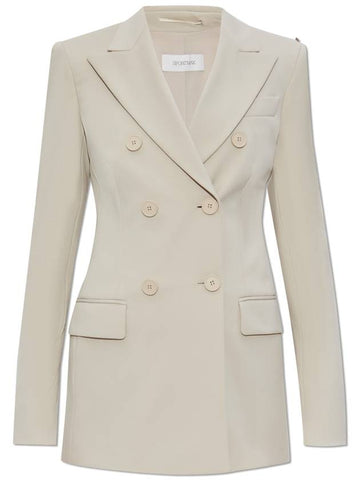 Sportmax Double-breasted Blazer Frizzo, Women's, Beige - MAX MARA SPORTMAX - BALAAN 1