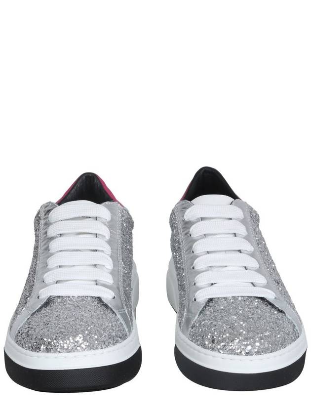 bumper glitter low top sneakers silver - DSQUARED2 - BALAAN 3