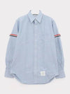 Armband Oxford Long Sleeve Shirt Light Blue - THOM BROWNE - BALAAN 2