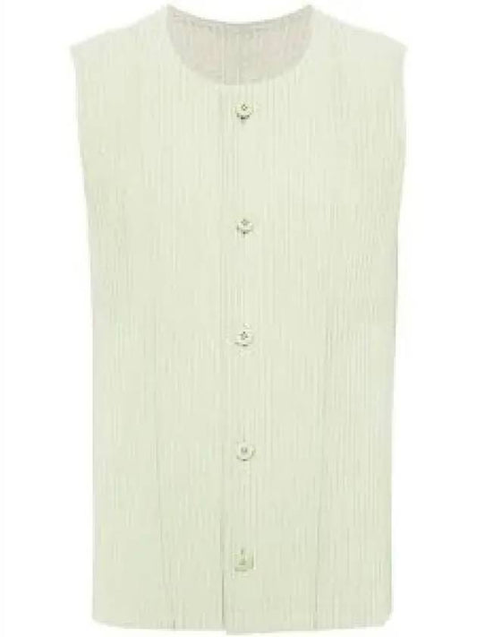 Tailored Pleated 1 Vest Green - ISSEY MIYAKE - BALAAN 2