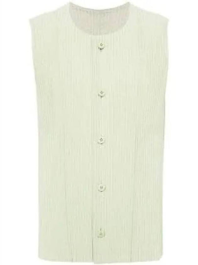 Tailored Pleated 1 Vest Green - ISSEY MIYAKE - BALAAN 2