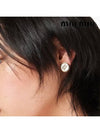 Enameled Metal Earrings White - MIU MIU - BALAAN 8