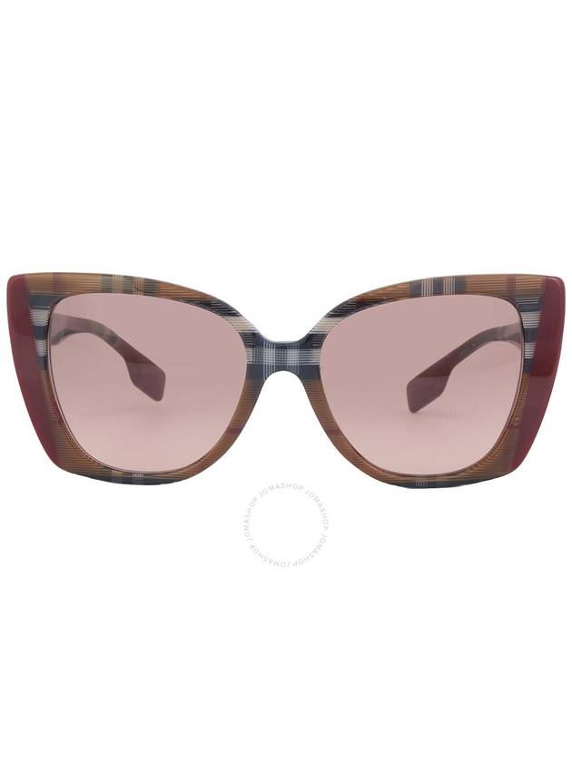 Burberry Meryl Pink Gradient Dark Brown Cat Eye Ladies Sunglasses BE4393 405413 54 - BURBERRY - BALAAN 1