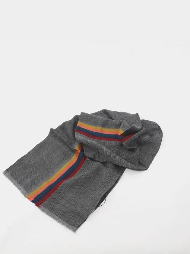 Multicolor Line Wool Silk Scarf M1A 454D AS22 76 - PAUL SMITH - BALAAN 2