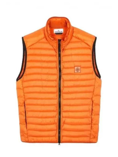 Loom Woven Chambers Recycled Nylon Down Padding Vest Orange - STONE ISLAND - BALAAN 2