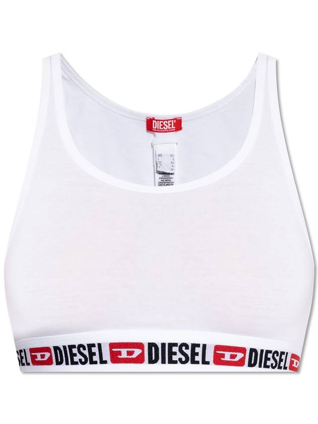 Logo Cotton Bra White - DIESEL - BALAAN 1