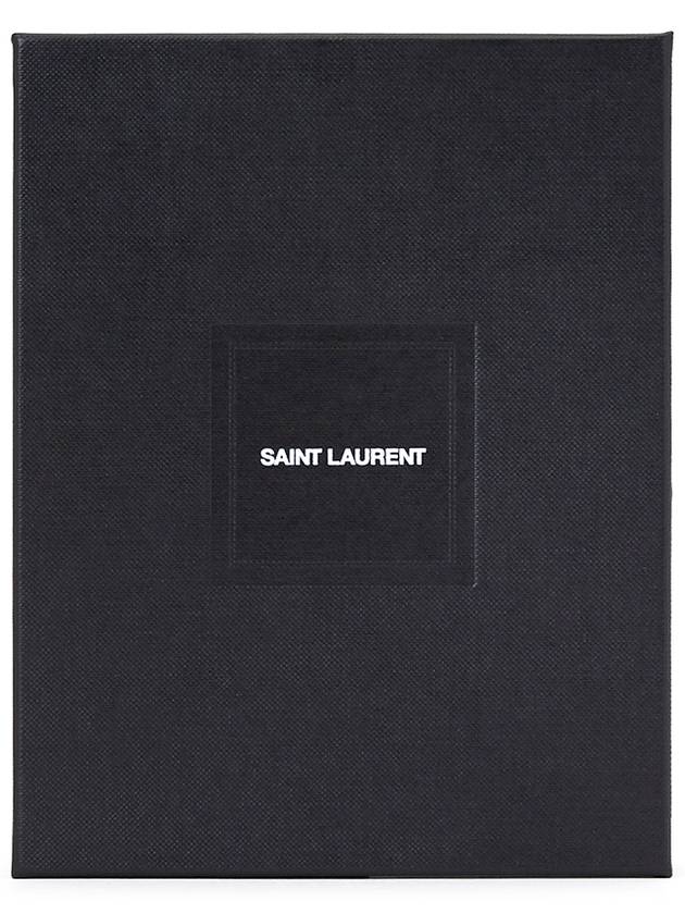 Monogram Logo Card Passport Wallet Black - SAINT LAURENT - BALAAN 8