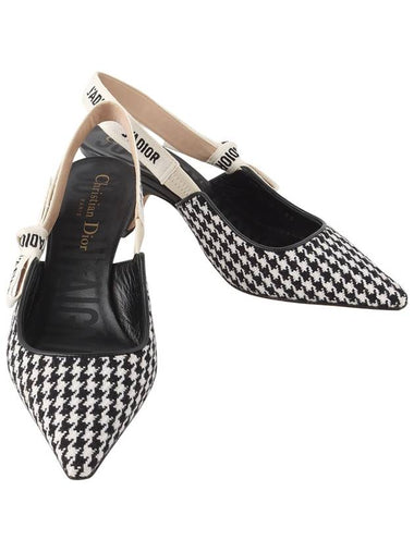 KCP555PLR Jar Houndstooth Pumps Heel Slingback Size 35 33814Y - DIOR - BALAAN 1