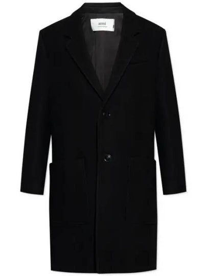 Two Button Wool Single Coat Black - AMI - BALAAN 2