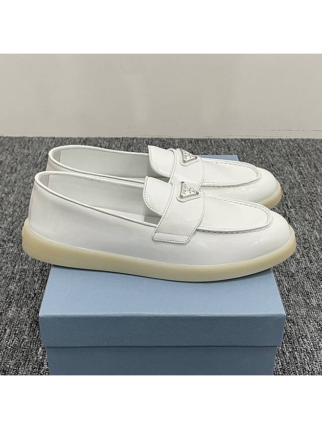 Triangle Logo Loafers White - PRADA - BALAAN 5