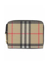 Vintage Check Zipper Card Wallet Beige - BURBERRY - BALAAN 1