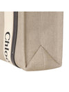 Woody Canvas Medium Tote Bag White Navy - CHLOE - BALAAN 7