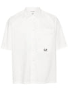 Cotton Popeline Short Sleeve Shirt White - CP COMPANY - BALAAN 2