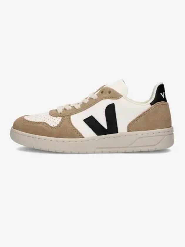 V10 Leather Sneakers White Black Sahara VX0503138 - VEJA - BALAAN 1