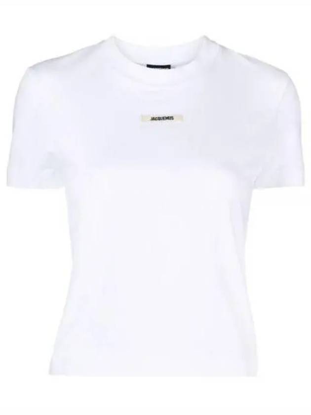 Le Gros Grain Short Sleeve T-Shirt White - JACQUEMUS - BALAAN 2