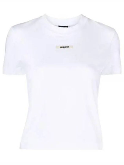 Le Gros Grain Short Sleeve T-Shirt White - JACQUEMUS - BALAAN 2