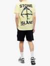 Marble Back Logo Short Sleeve T-Shirt Yellow - STONE ISLAND - BALAAN 5