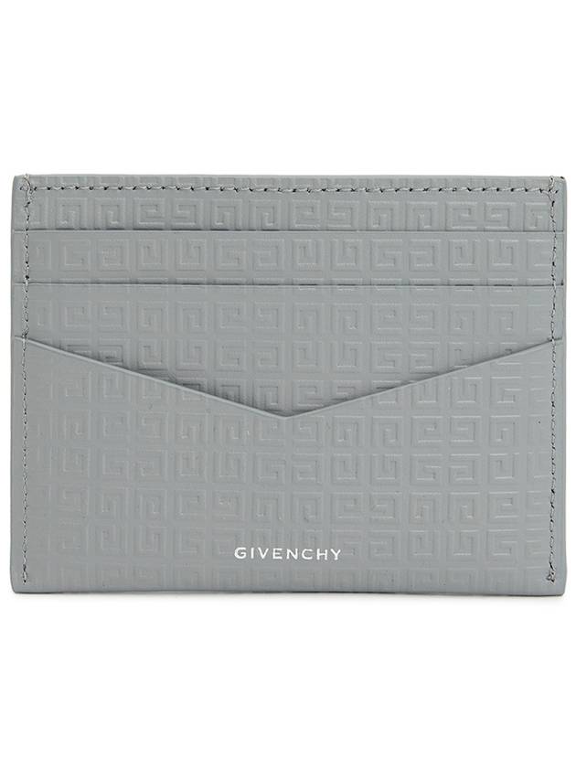 Micro 4G Leather Card Wallet Light Grey - GIVENCHY - BALAAN 3