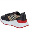 Vintage Check Leather Low Top Sneakers Black - BURBERRY - BALAAN 6