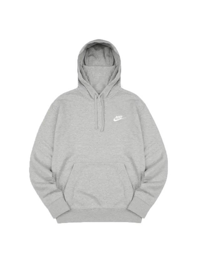 Club Fleece Pullover Hoodie Grey - NIKE - BALAAN 1