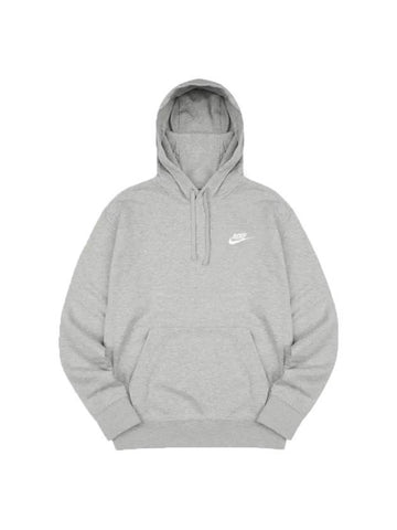 Club Fleece Pullover Hoodie Grey - NIKE - BALAAN 1