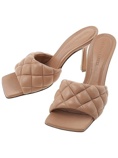 Quilted Nappa Sandal Heels Cipria - BOTTEGA VENETA - BALAAN 2