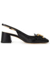 Leather Kate Slingback Pumps Black - TOD'S - BALAAN 4