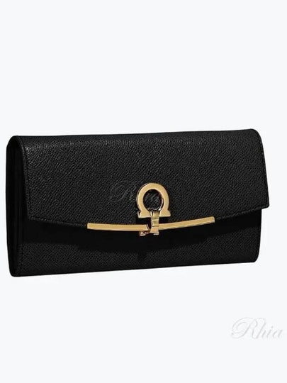 Gancini Continental Wallet Black - SALVATORE FERRAGAMO - BALAAN 2