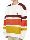 Men's Meyoan Logo Long Sleeve T-Shirt Burgundy White - ISABEL MARANT - BALAAN 3