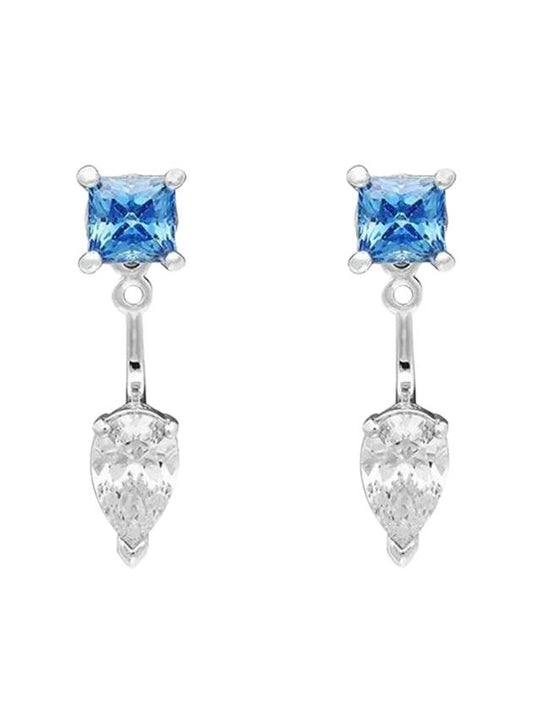 Mesmera Stud Earrings White Blue - SWAROVSKI - BALAAN 1