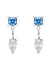 Mesmera Stud Earrings White Blue - SWAROVSKI - BALAAN 1