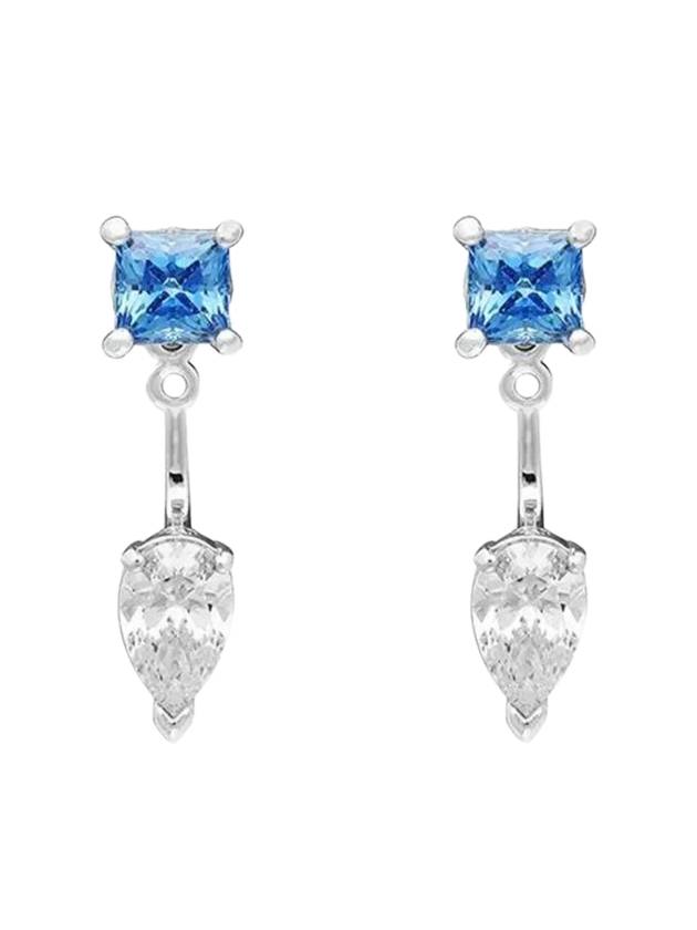 Mesmera Stud Earrings White Blue - SWAROVSKI - BALAAN 1