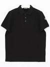 Men's Arm Logo Patch Polo Shirt Black - MONCLER - BALAAN 3