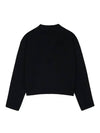 Small Heart Long Sleeve Polo Shirt Black - AMI - BALAAN 3