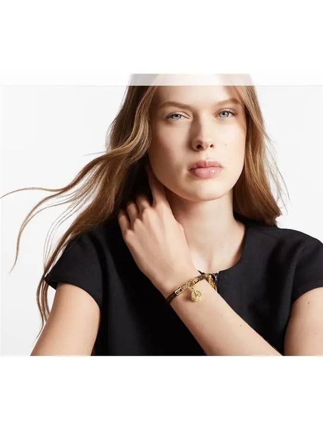 Women's LV Tribute Charm Bracelet Gold Brown - LOUIS VUITTON - BALAAN 5