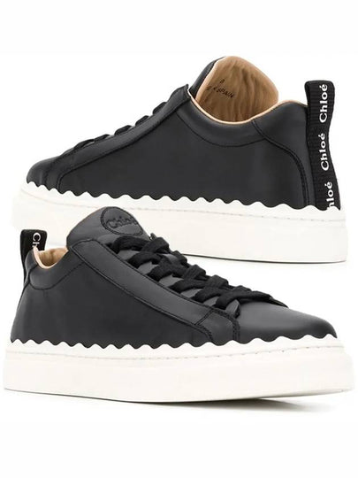 WoMen's Lauren Low Top Sneakers Black - CHLOE - BALAAN 2