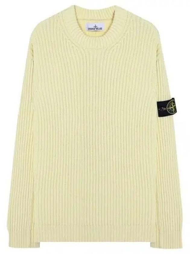 Crew neck ribbed sweater knit - STONE ISLAND - BALAAN 1