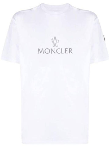 Logo Cotton Short Sleeve T-Shirt White - MONCLER - BALAAN 1