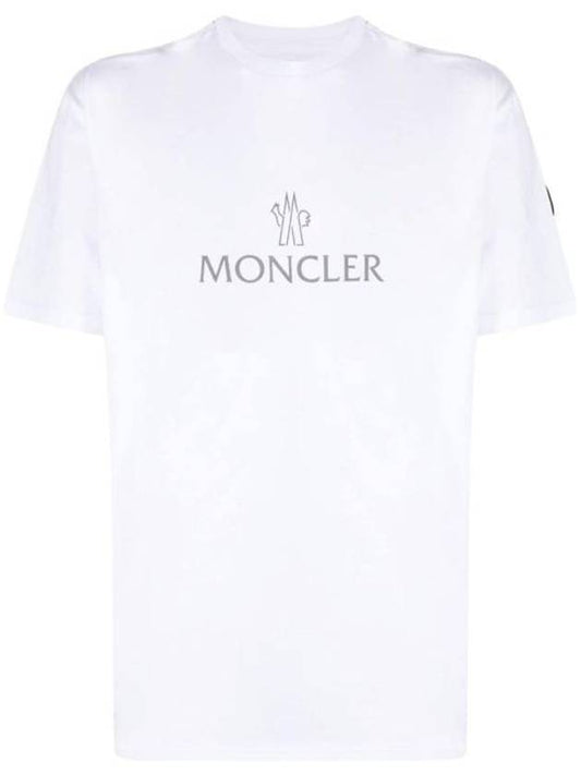 Logo Cotton Short Sleeve T-Shirt White - MONCLER - BALAAN 1