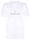 Logo Cotton Short Sleeve T-Shirt White - MONCLER - BALAAN 1