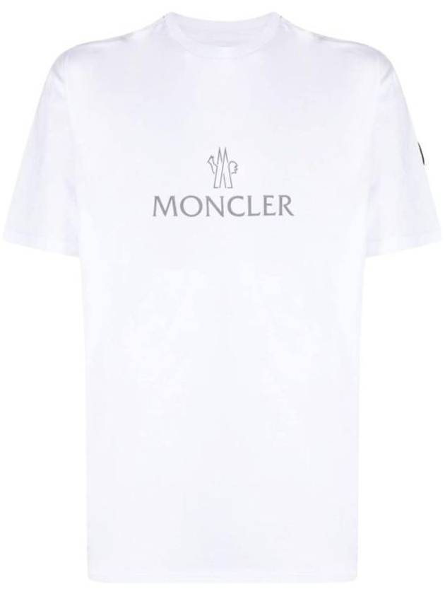 Logo Cotton Short Sleeve T-Shirt White - MONCLER - BALAAN 1