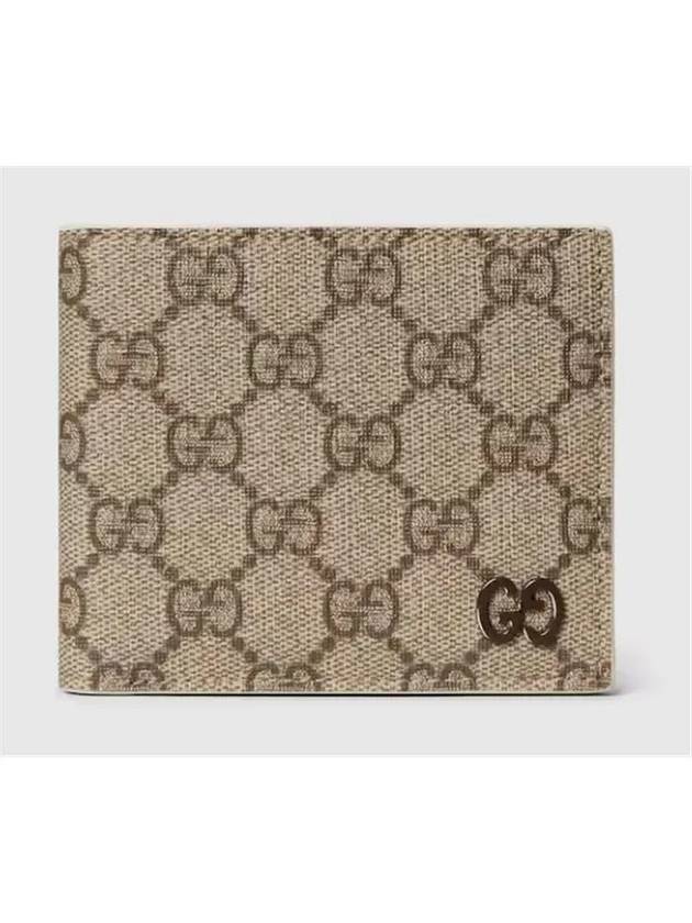 Logo GG Supreme Canvas Half Wallet Beige Ivory - GUCCI - BALAAN 2