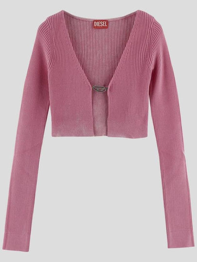 M Latina Cropped Knit Cardigan Pink - DIESEL - BALAAN 2