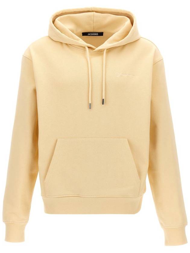 Le Brode Embroidered Logo Cotton Hoodie Ivory - JACQUEMUS - BALAAN 2