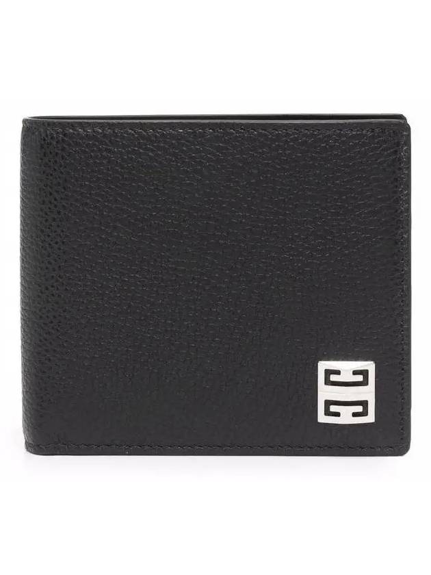 Grained Leather Bifold Wallet Black - GIVENCHY - BALAAN 3