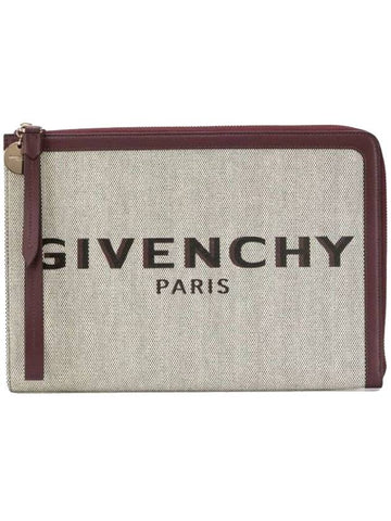 logo print bond zip clutch bag - GIVENCHY - BALAAN.