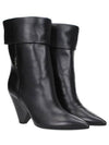 Nikki Ankle Middle Boots Black - SAINT LAURENT - BALAAN 3