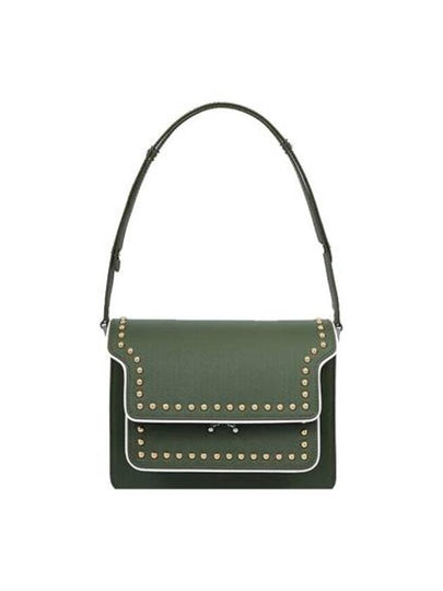 Medium Calfskin Trunk Shoulder Bag Green - MARNI - BALAAN 2