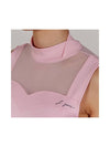 Golf Wear Heart Neck See-through Sleeveless Pink - J JANE - BALAAN 4