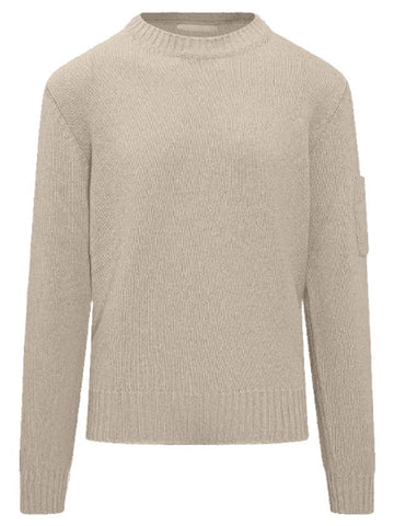 Pocket Wool Knit Top Beige - JIL SANDER - BALAAN 1